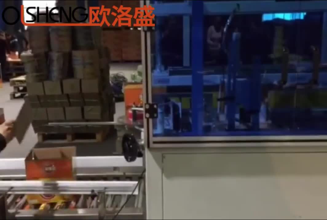 食品廠采購(gòu)歐洛盛高速開(kāi)箱機(jī)案例視頻